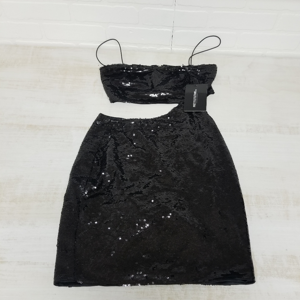 Prettylittlething sequin dress size 6